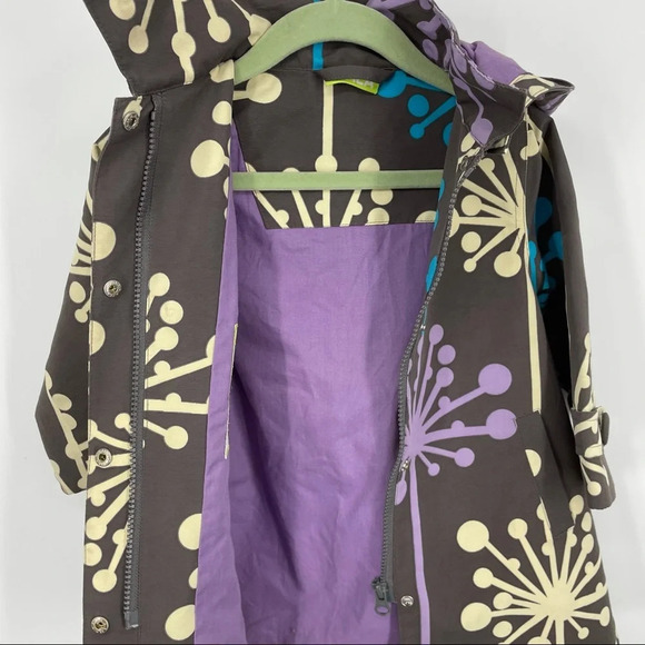 MALA girls coat  with belt and hood 2Y bright modern no print - Picture 2 of 6